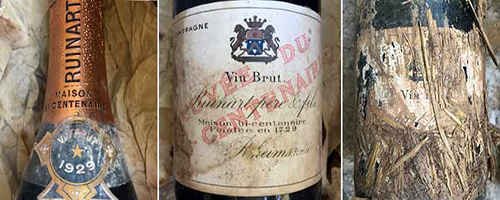 2 bottles of CHAMPAGNE, BRUT, RUINART. In their original…