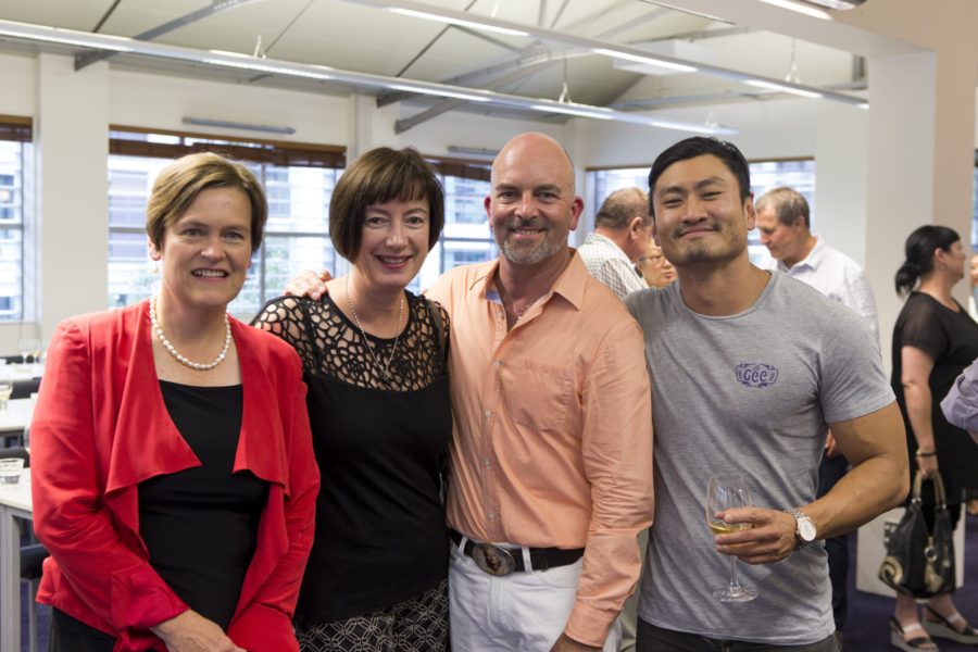 The NZSWP Founding Committee from L-R: Celia Hay, Karen Fistonich, Cameron Douglas MS, Stephen Wong MW.